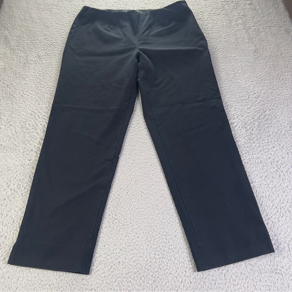 Lafayette 148 New York Pants - Lafayette 148 New York Pants Womens 6 Black Cropped Straight Leg Preppy Casual
